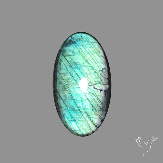 Buy Sea Green Spectrolite Cabochon N46515 Online at GemstonesForSale