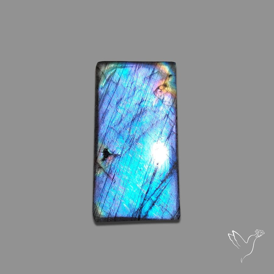 Electric Blue Spectrolite Cabochon