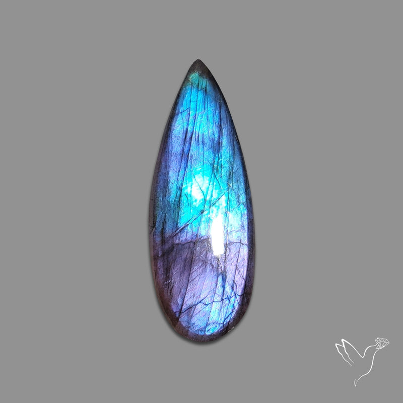 Electric Blue Spectrolite Cabochon