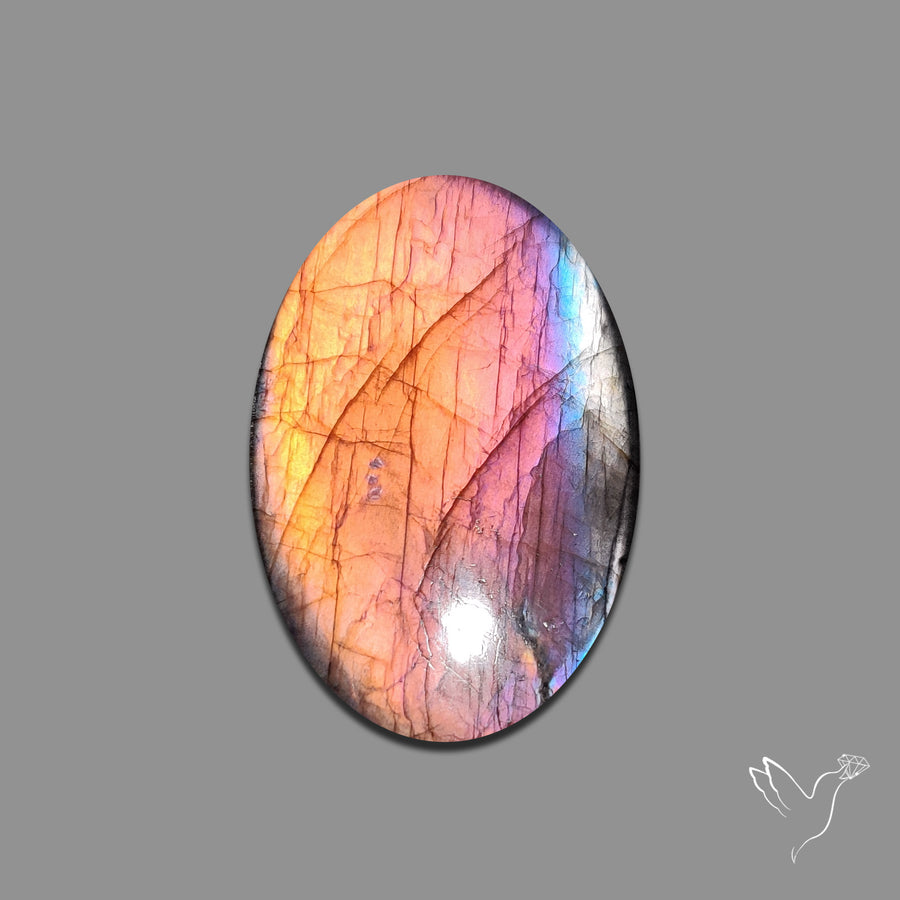 Purple Spectrolite Cabochon