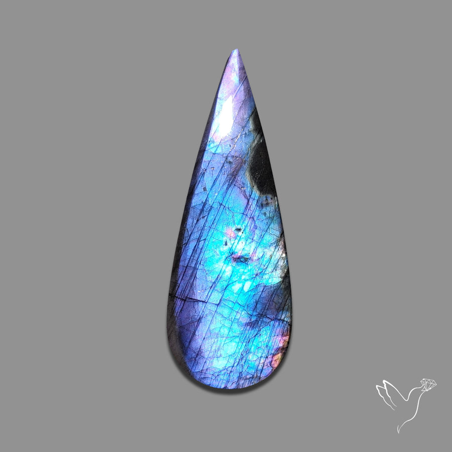 Purple Spectrolite Cabochon
