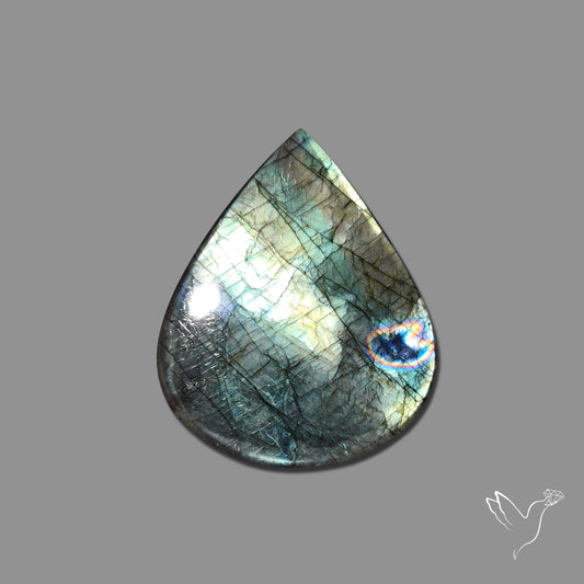 Buy Sea Green Spectrolite Cabochon N46535 Online at GemstonesForSale