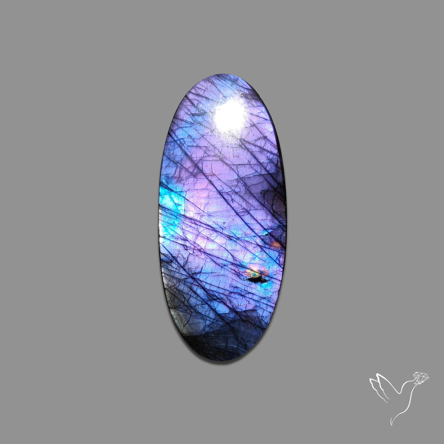 Purple Spectrolite Cabochon