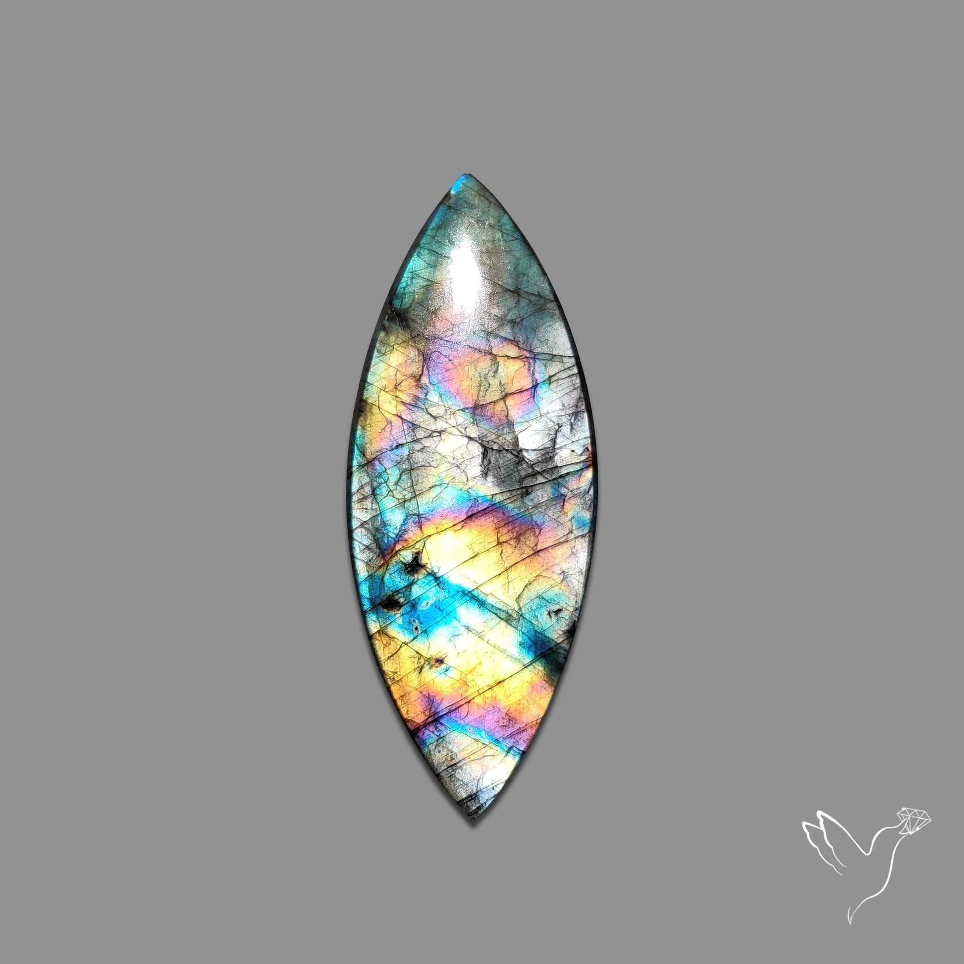Buy Rainbow Spectrolite Cabochon N46540 Online at GemstonesForSale