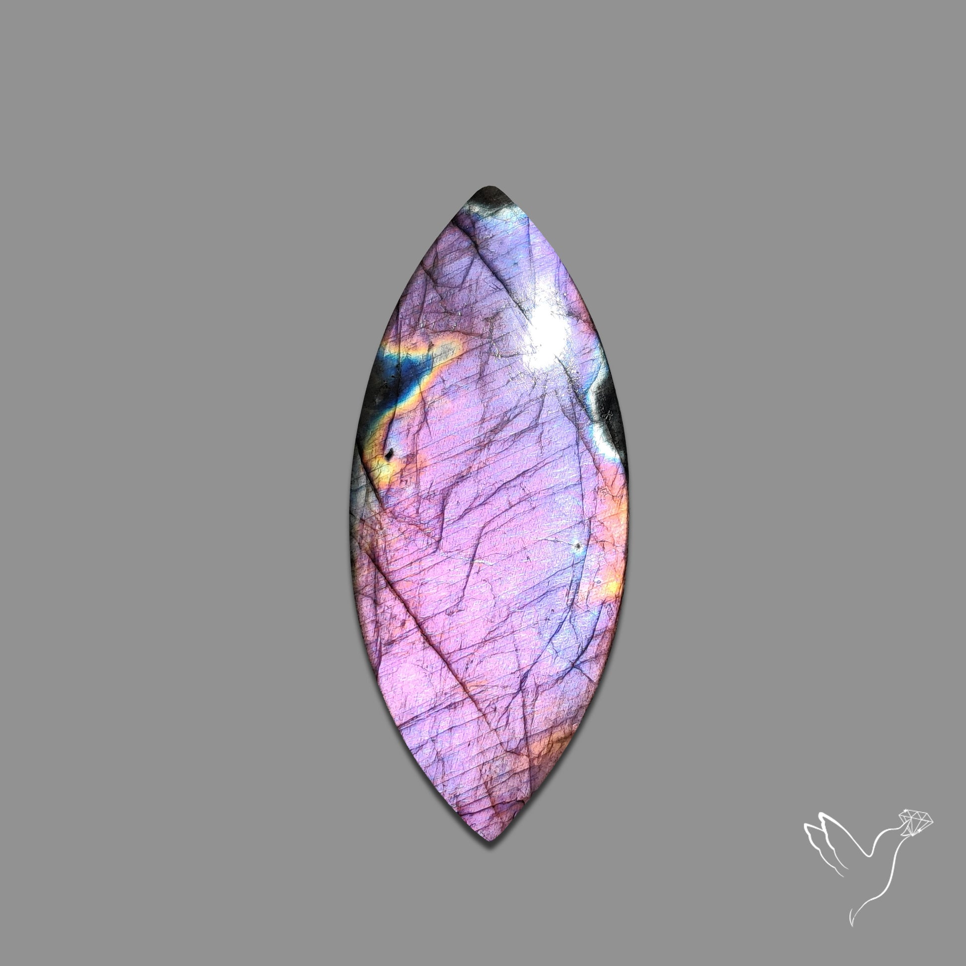 Buy Purple Spectrolite Cabochon N46542 Online at GemstonesForSale