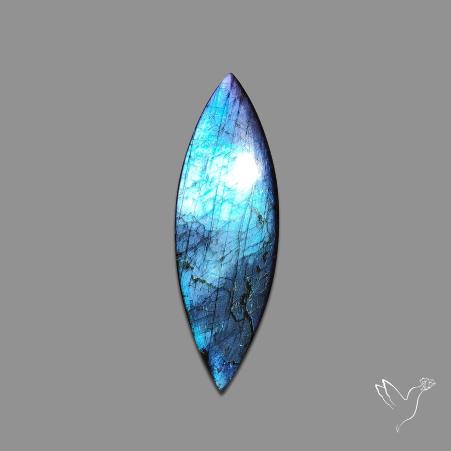 Electric Blue Spectrolite Cabochon