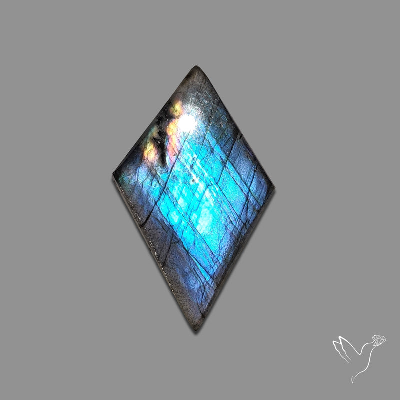 Electric Blue Spectrolite Cabochon
