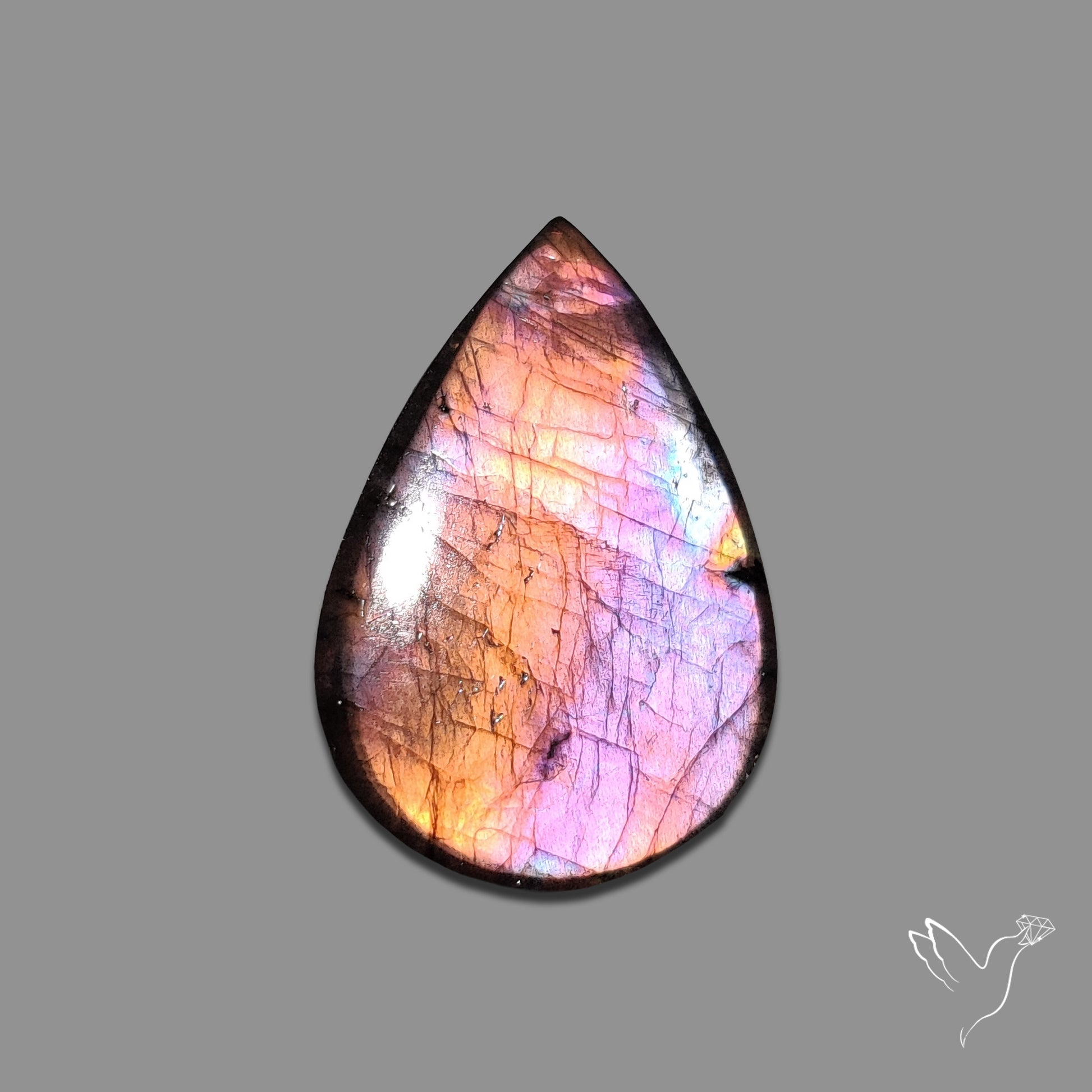 Buy Rainbow Spectrolite Cabochon N46552 Online at GemstonesForSale