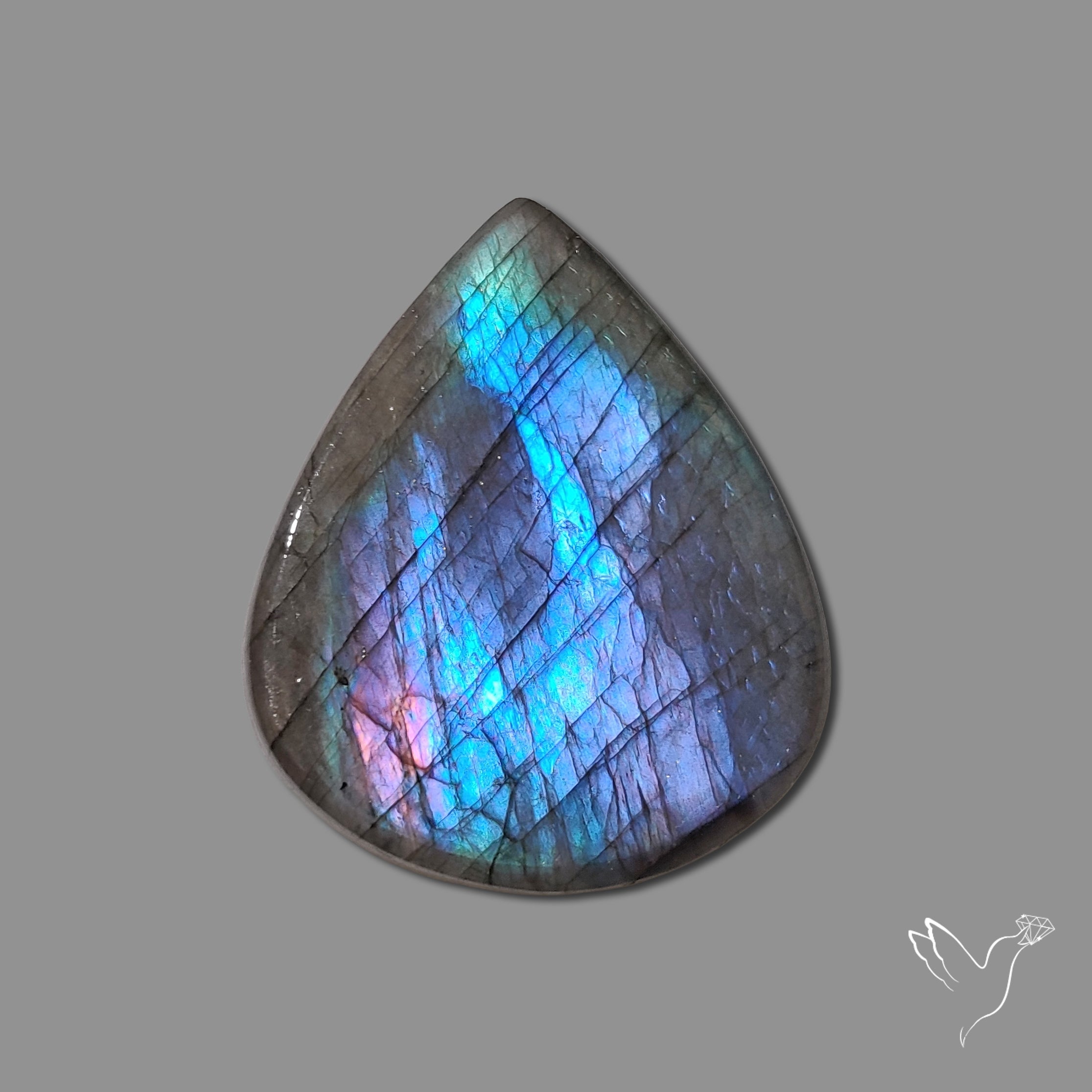 Spectrolite Blue Spectrolite | Electric Blue Spectrolite Cabochon (25X21X4 mm ...