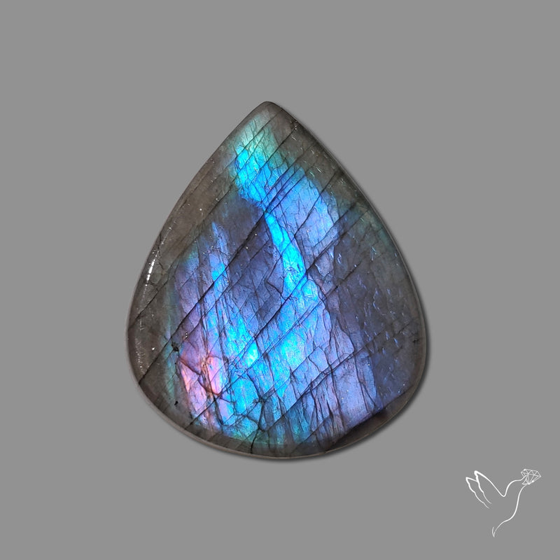 Electric Blue Spectrolite Cabochon