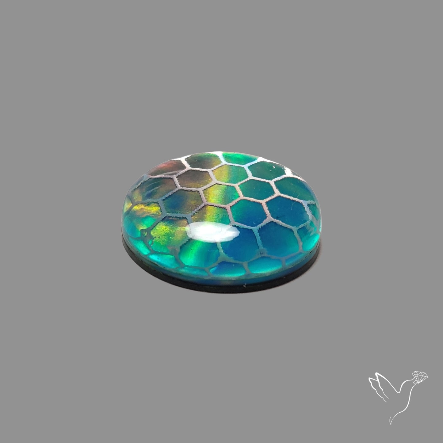 Aurora Opal Honeycomb Inlay Doublet