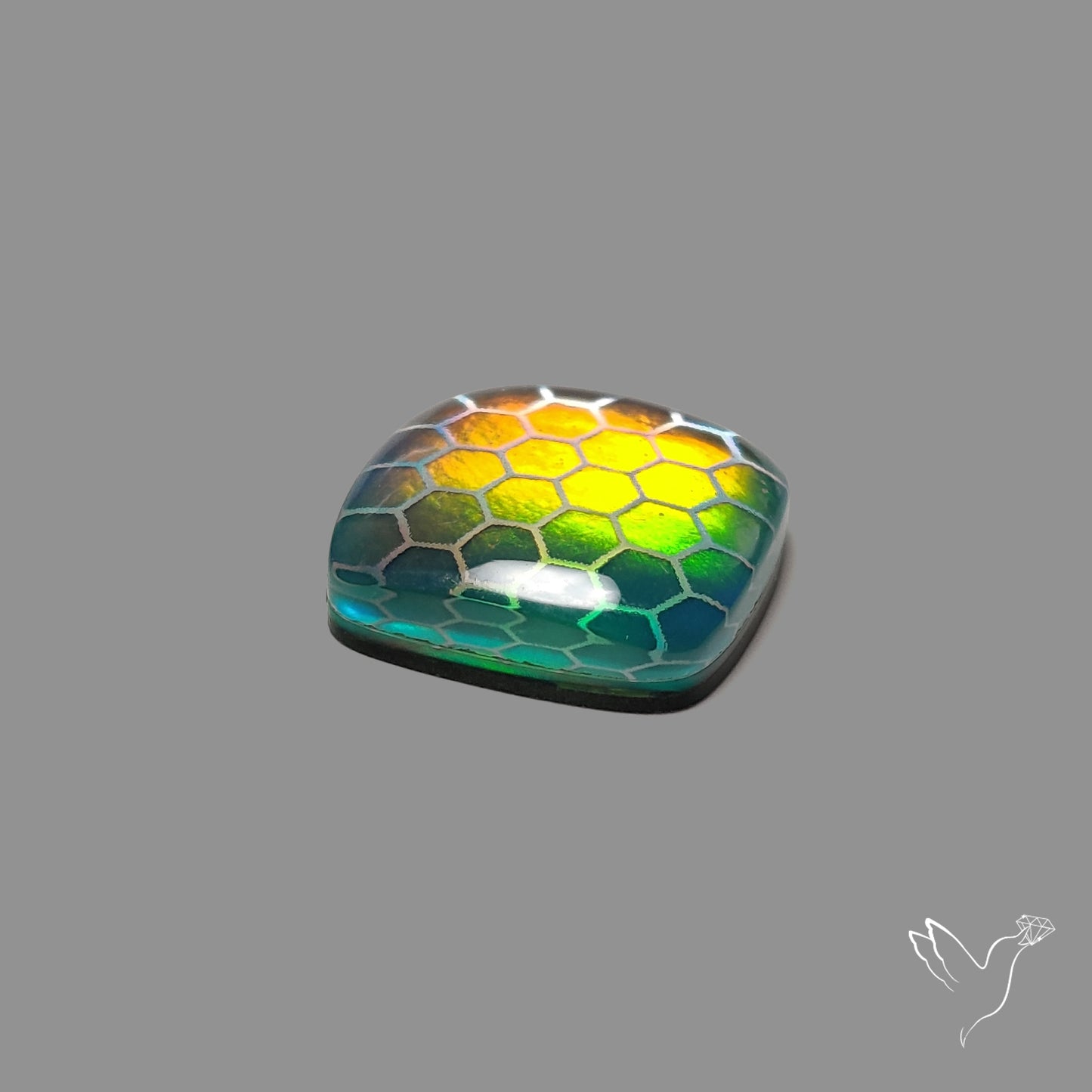 Aurora Opal Honeycomb Inlay Doublet