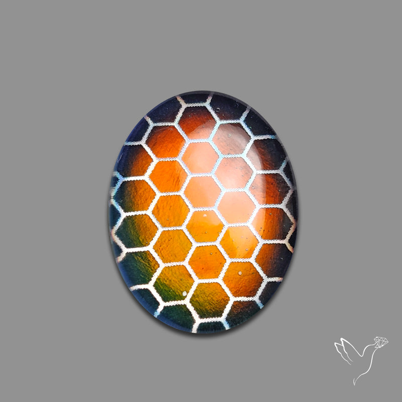 Aurora Opal Honeycomb Inlay Doublet