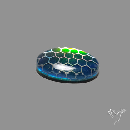 Aurora Opal Honeycomb Inlay Doublet