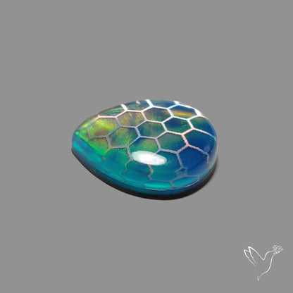 Aurora Opal Honeycomb Inlay Doublet