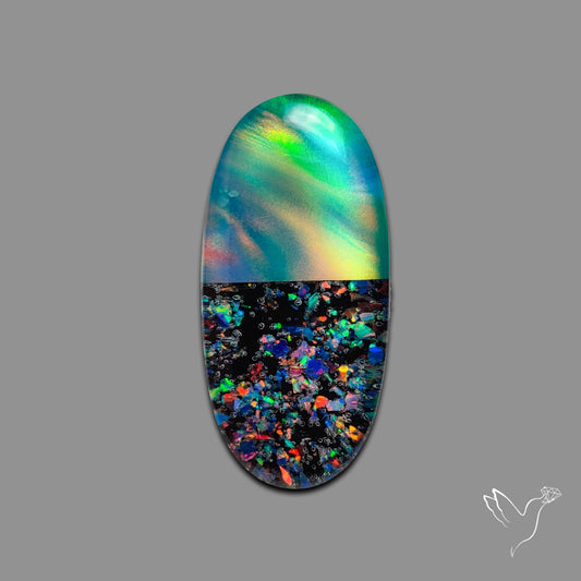 Buy Aurora Opal Crushed Opal Inlay Doublet N46636 Online at GemstonesForSale