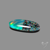 Aurora Opal Crushed Opal Inlay Doublet