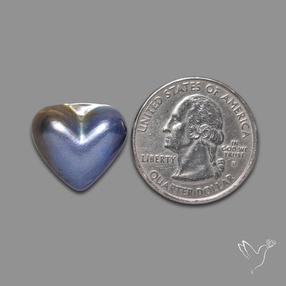 Coated Pearl Heart Carving