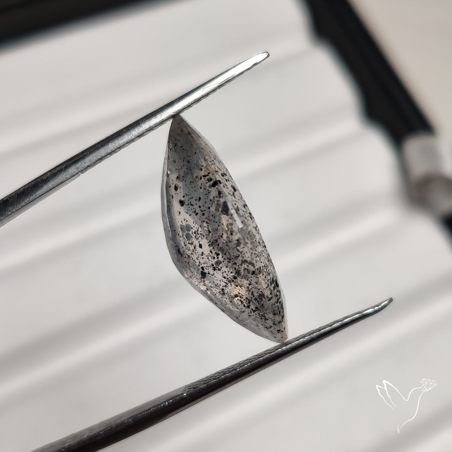 Faceted Diopside In Quartz Gemstone