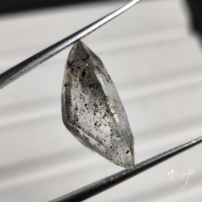 Faceted Diopside In Quartz Gemstone