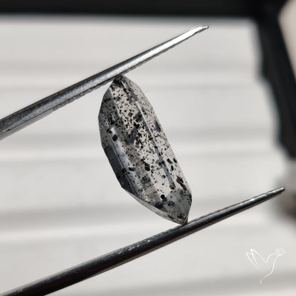 Faceted Diopside In Quartz Gemstone