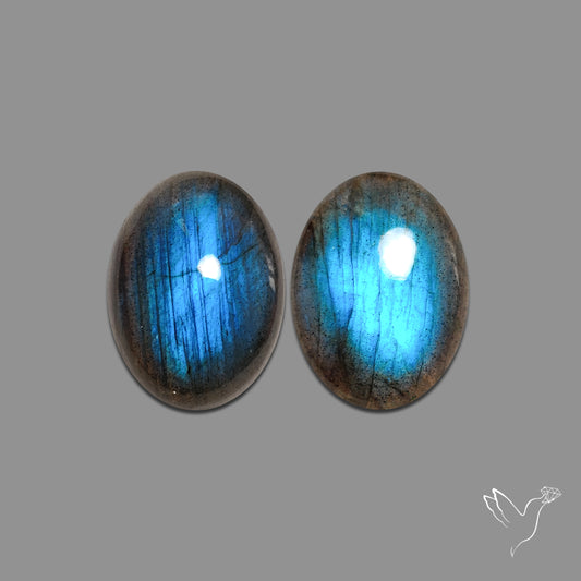 Buy Blue Labradorites Pair N46661 Online at GemstonesForSale