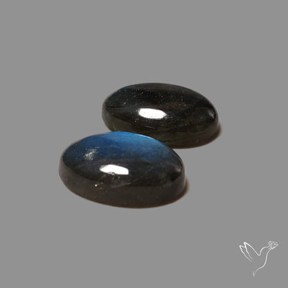 Deep Blue Labradorites Pair