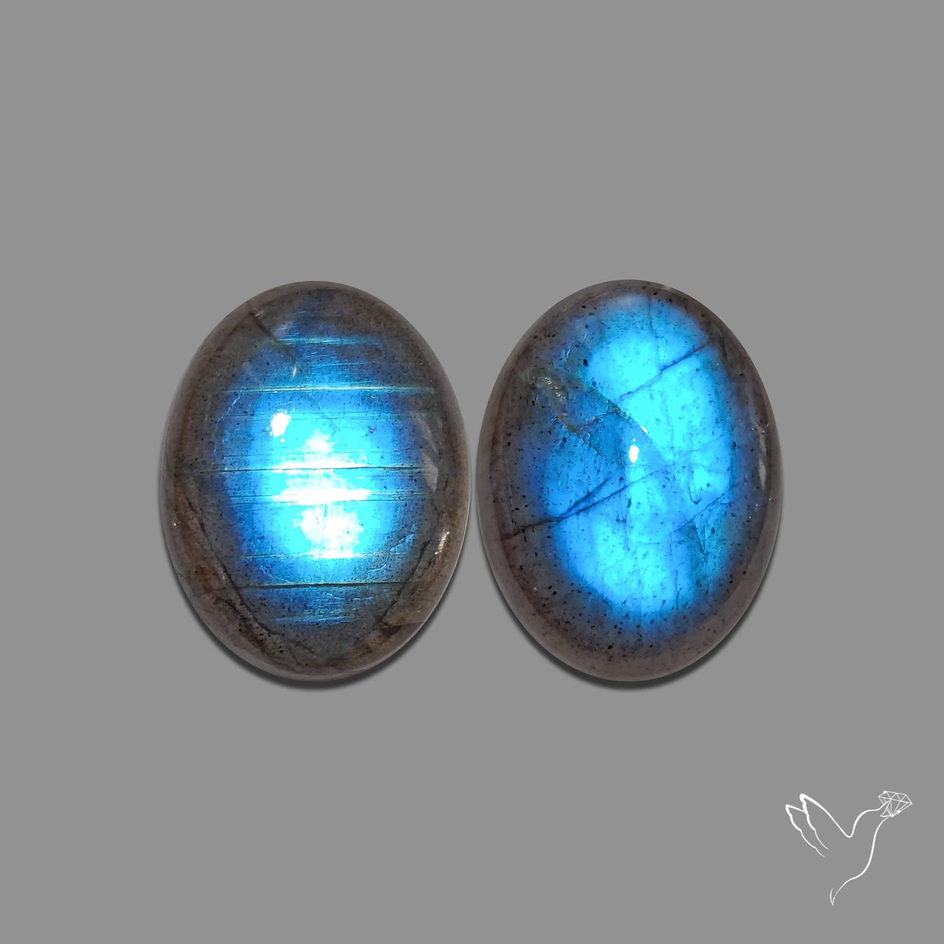 Buy Blue Labradorites Pair N46669 Online at GemstonesForSale