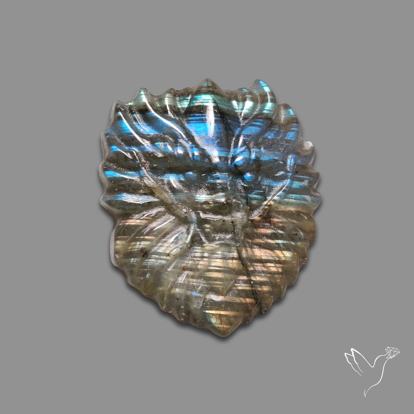 Buy Rainbow Labradorites Demon Carving Precision Handcarved N46690 Online at GemstonesForSale