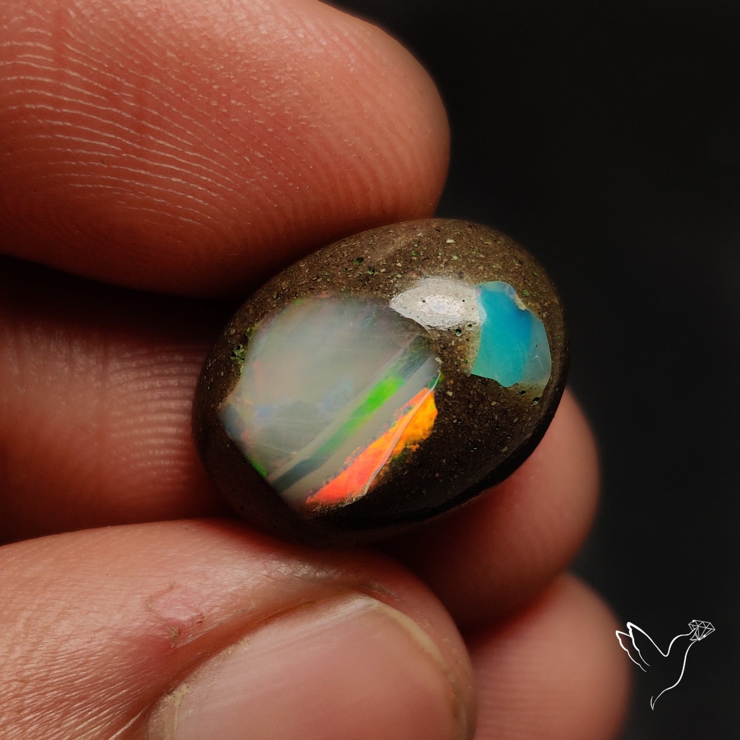 Galaxy Inlay Opal in Matrix
