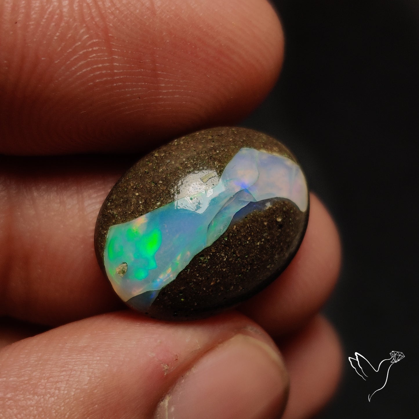 Galaxy Inlay Opal in Matrix