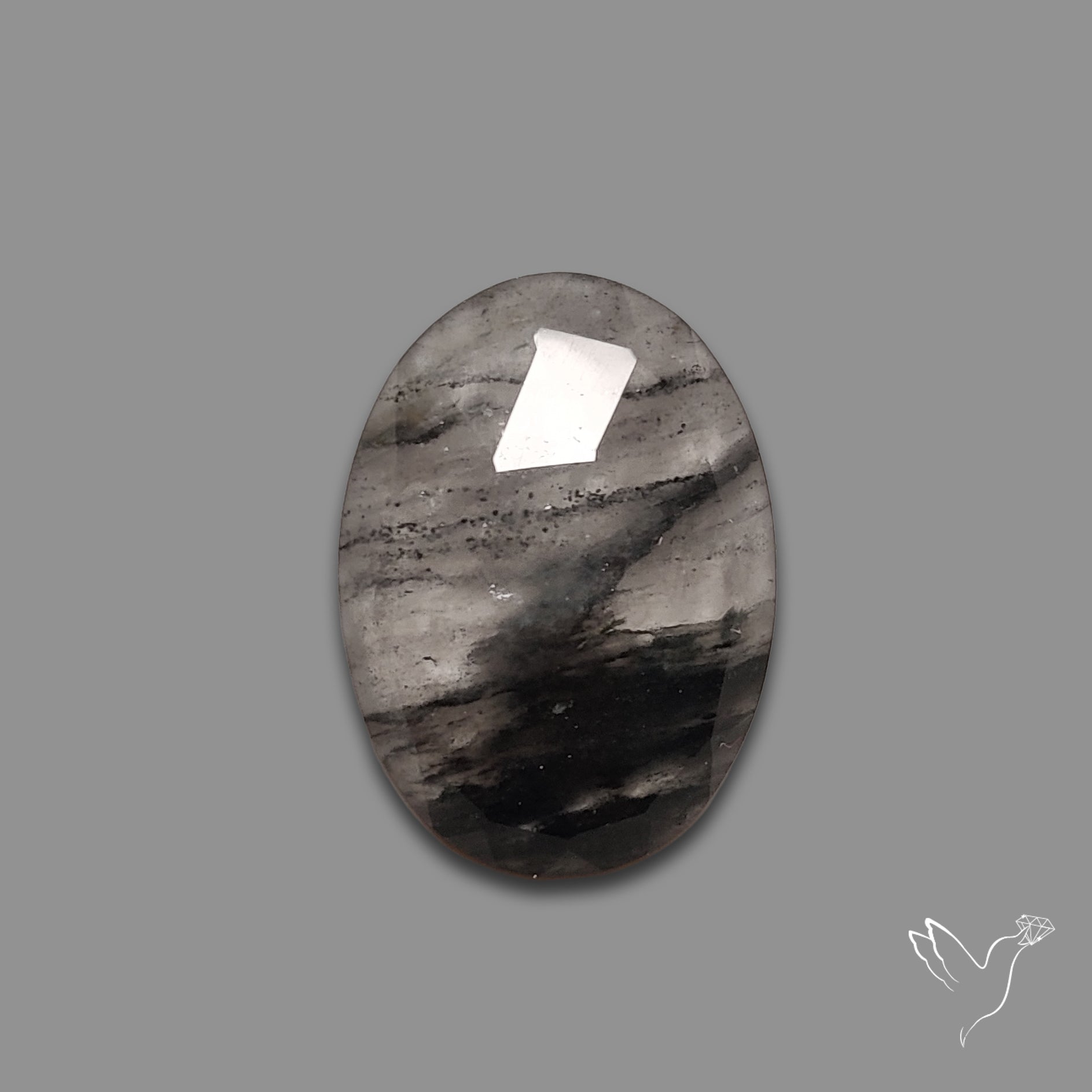 Buy Rose Cut Black Diopside in Quartz N46714 Online at GemstonesForSale