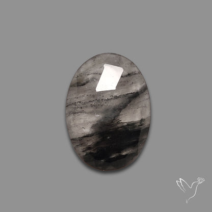 Buy Rose Cut Black Diopside in Quartz N46714 Online at GemstonesForSale
