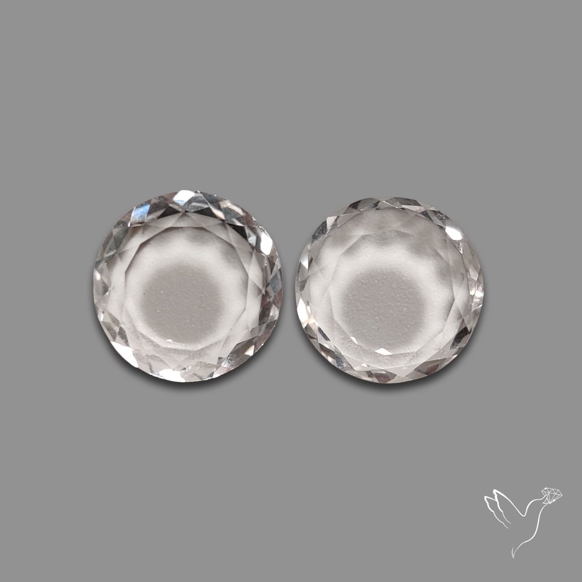 Buy Portrait Cut Himalayan Clear Quartz Pair N46717 Online at GemstonesForSale