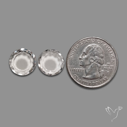 Portrait Cut Himalayan Clear Quartz Pair