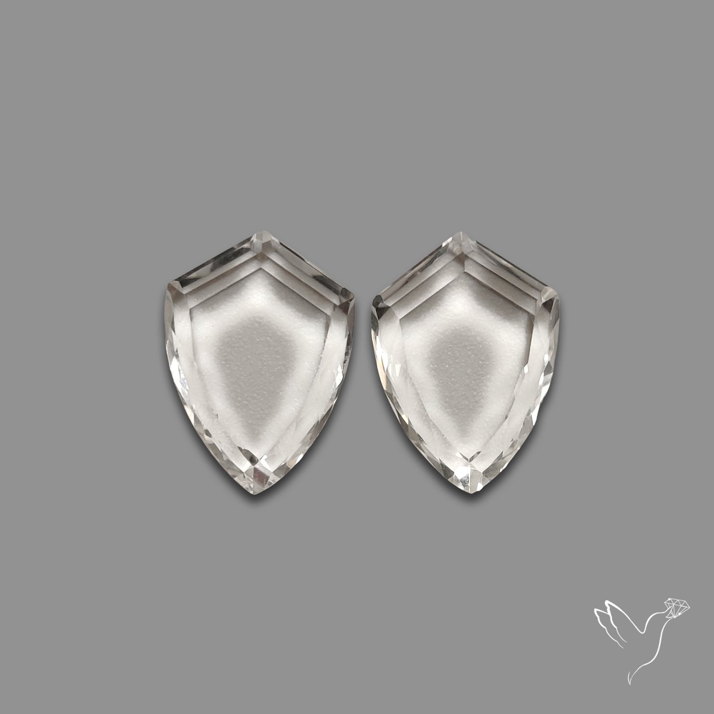 Buy Portrait Cut Himalayan Clear Quartz Pair N46718 Online at GemstonesForSale