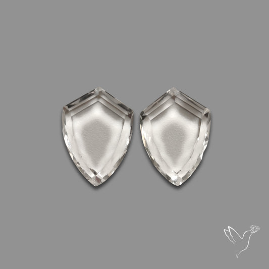 Buy Portrait Cut Himalayan Clear Quartz Pair N46718 Online at GemstonesForSale