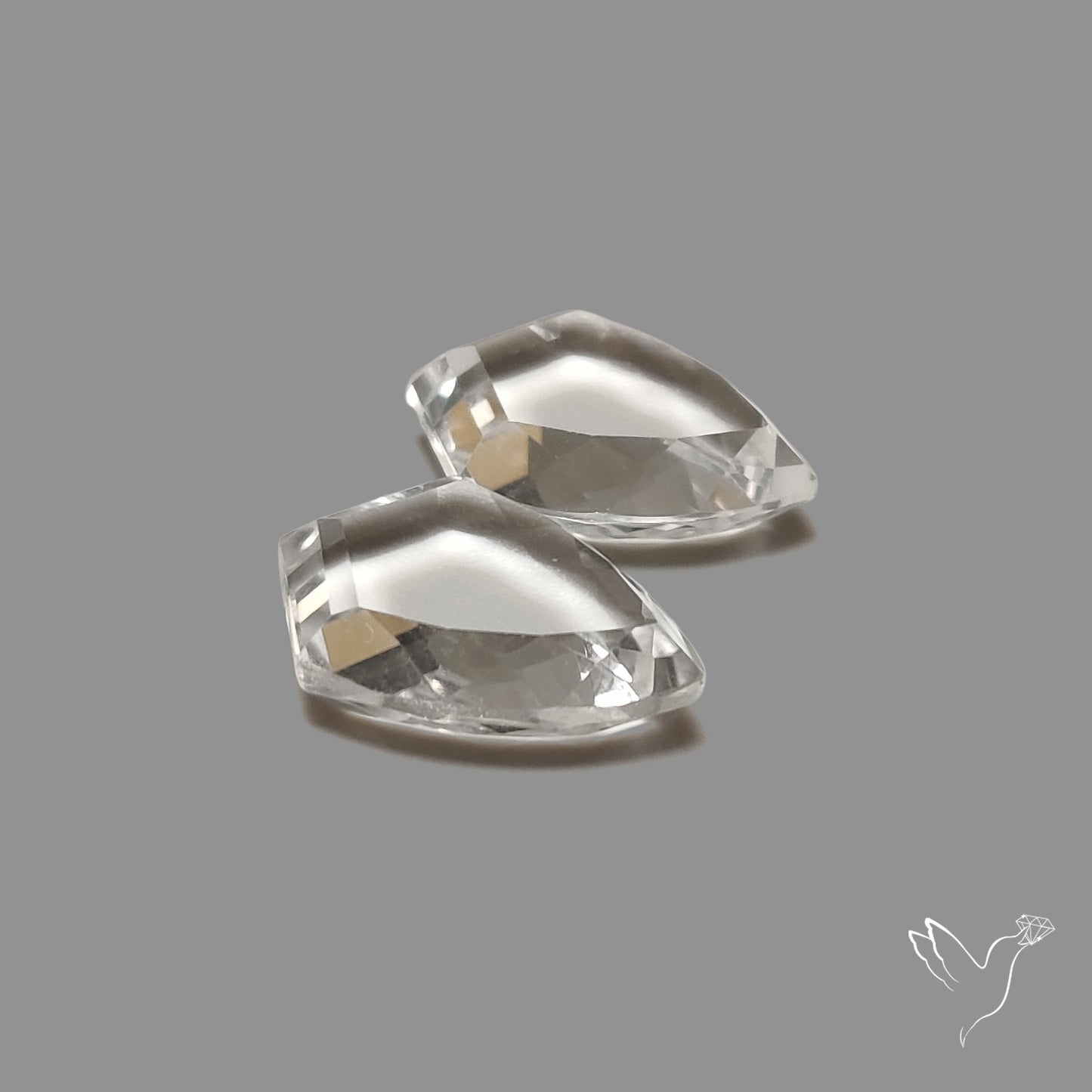 Portrait Cut Himalayan Clear Quartz Pair