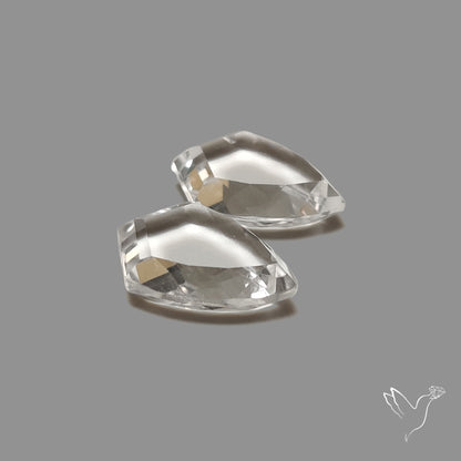 Portrait Cut Himalayan Clear Quartz Pair