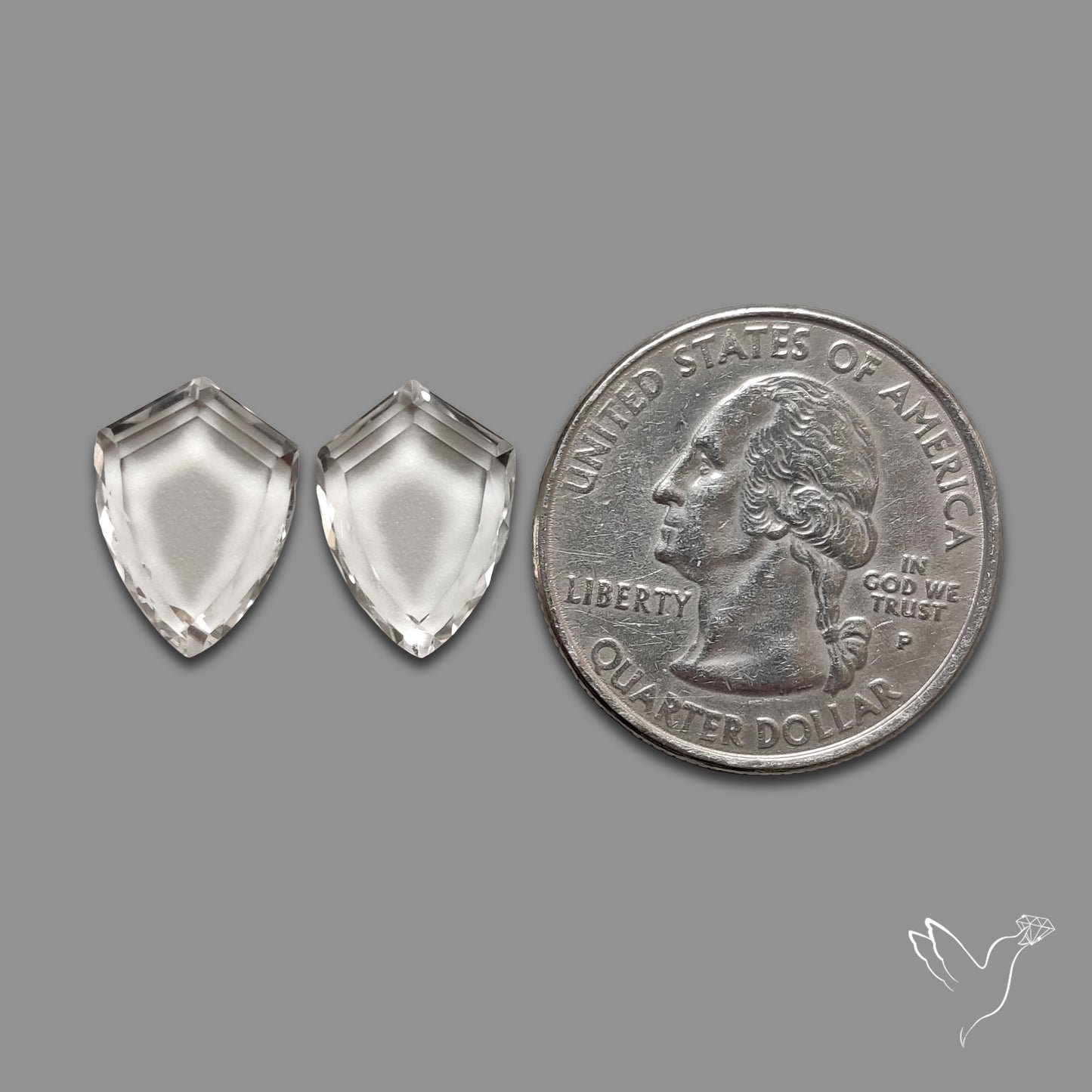 Portrait Cut Himalayan Clear Quartz Pair