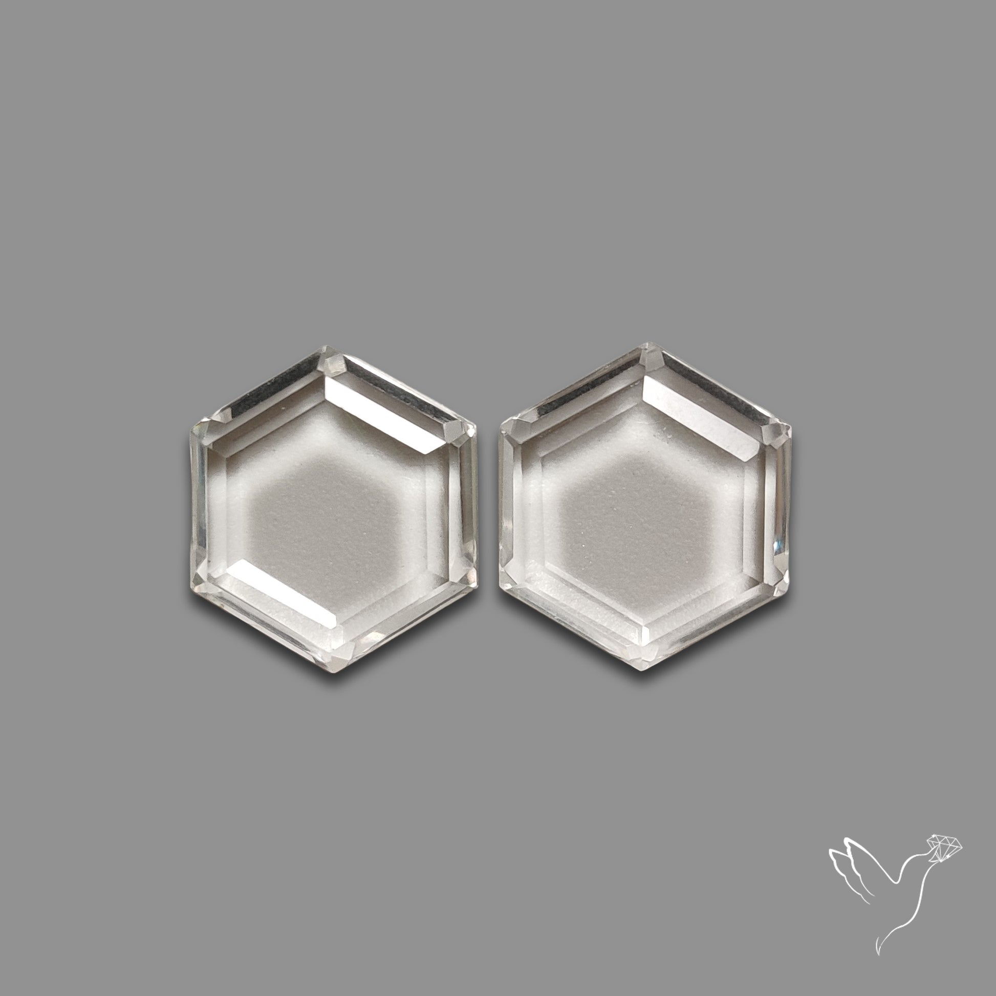 Buy Portrait Cut Himalayan Clear Quartz Pair N46720 Online at GemstonesForSale
