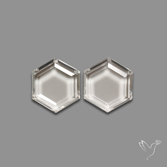 Buy Portrait Cut Himalayan Clear Quartz Pair N46720 Online at GemstonesForSale
