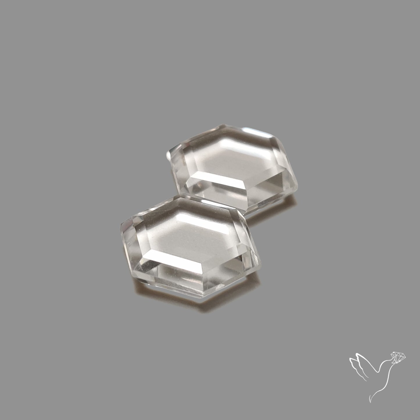 Portrait Cut Himalayan Clear Quartz Pair