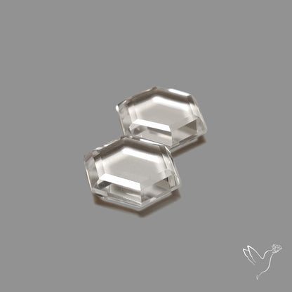 Portrait Cut Himalayan Clear Quartz Pair