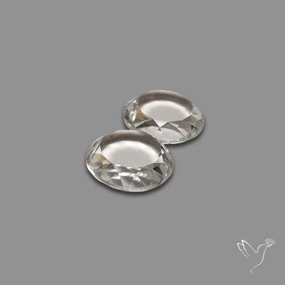 Portrait Cut Himalayan Clear Quartz Pair