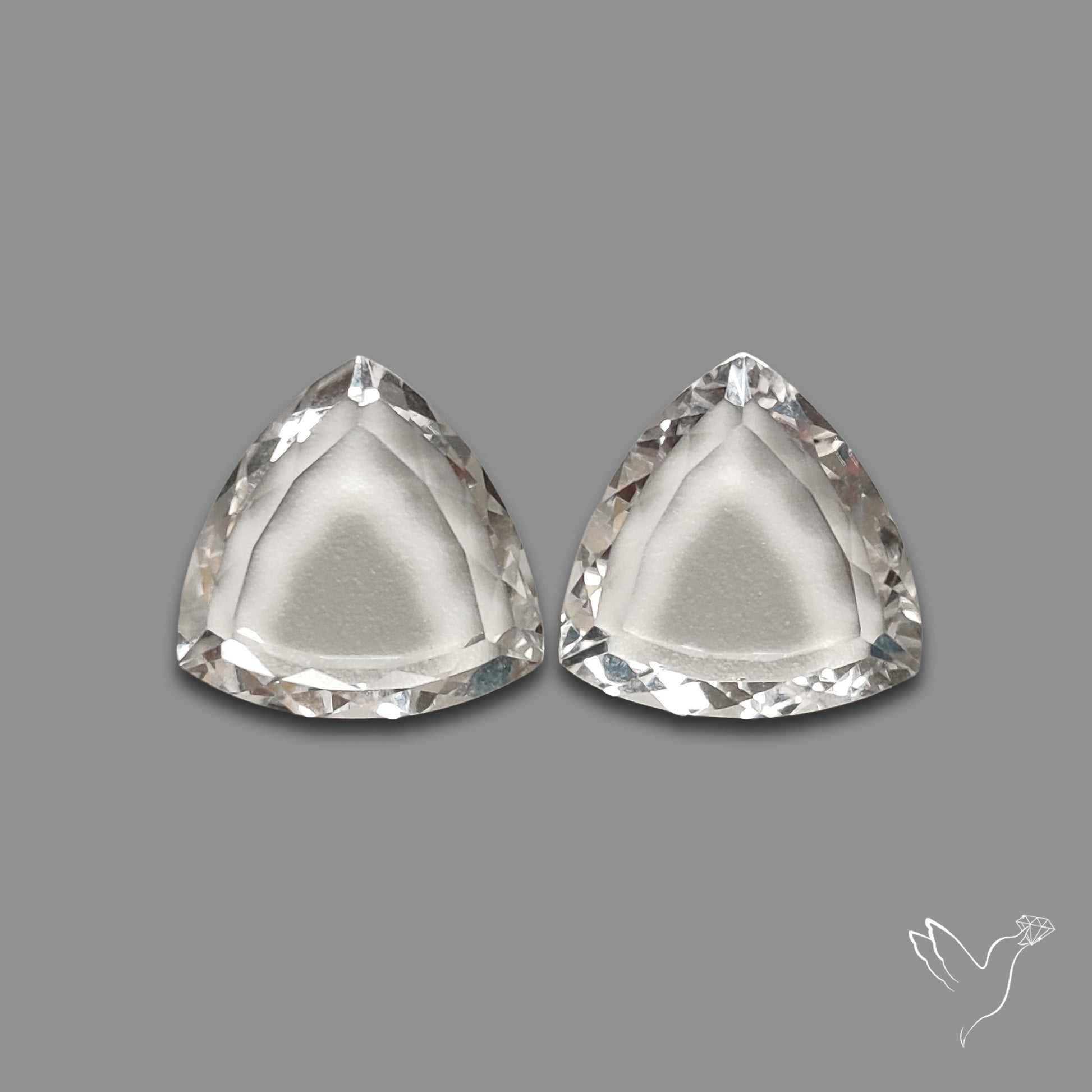 Buy Portrait Cut Himalayan Clear Quartz Pair N46722 Online at GemstonesForSale