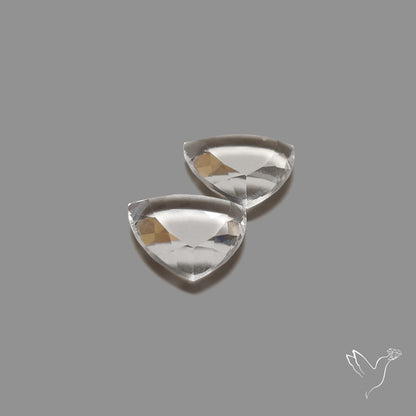 Portrait Cut Himalayan Clear Quartz Pair