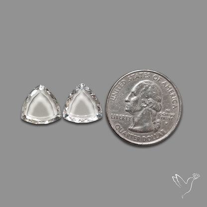 Portrait Cut Himalayan Clear Quartz Pair