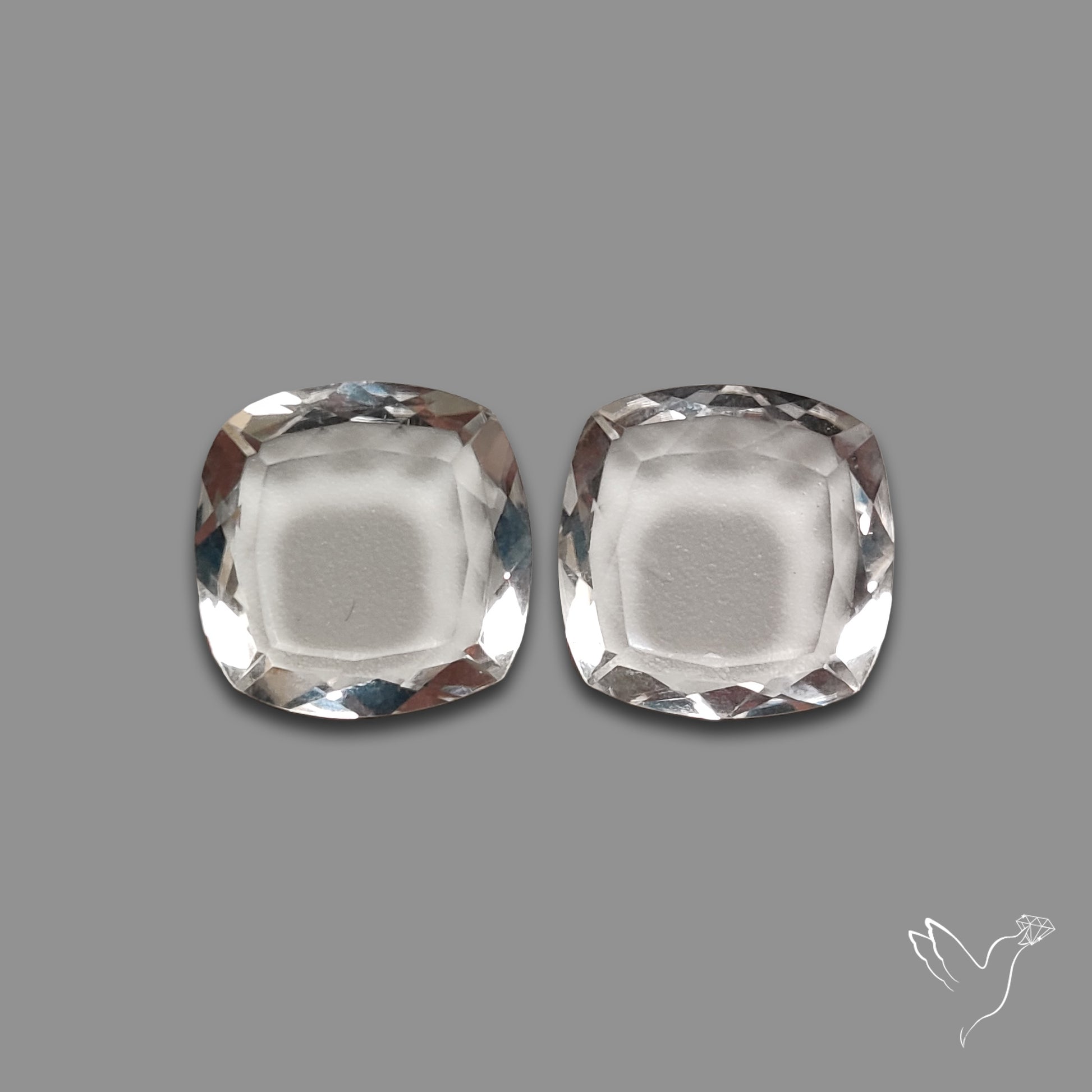 Buy Portrait Cut Himalayan Clear Quartz Pair N46723 Online at GemstonesForSale