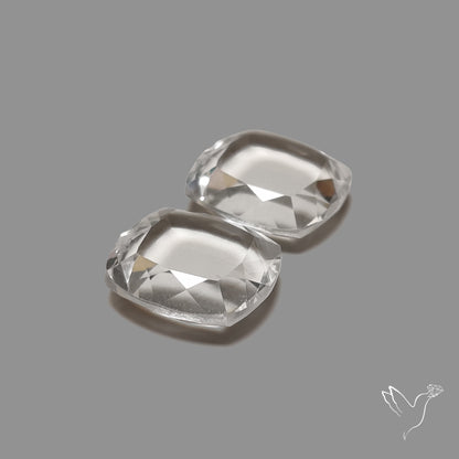 Portrait Cut Himalayan Clear Quartz Pair